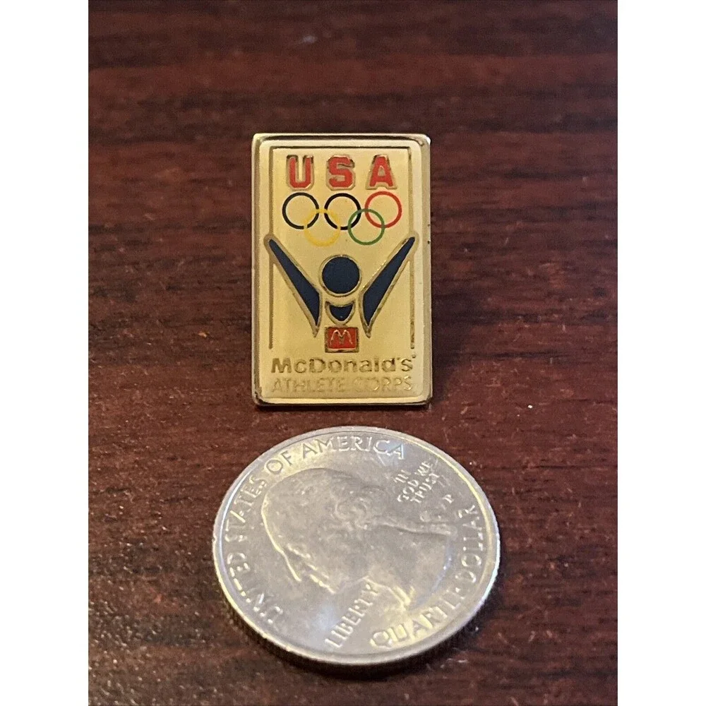Vintage Olympic Games Team‎ USA McDonald’s Athlete Corps Lapel Hat Pin